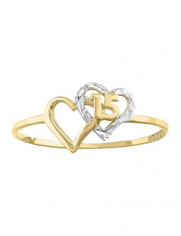 ANILLO 2 CORAZONES HUECOS Y...